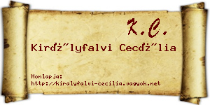Királyfalvi Cecília névjegykártya